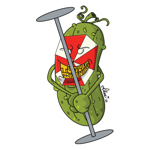 That-Umbrella-Guy-Stripper-Pickle-Vinyl-Die-Cut-Sticker